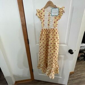 Charming Yellow Floral Kids Dress